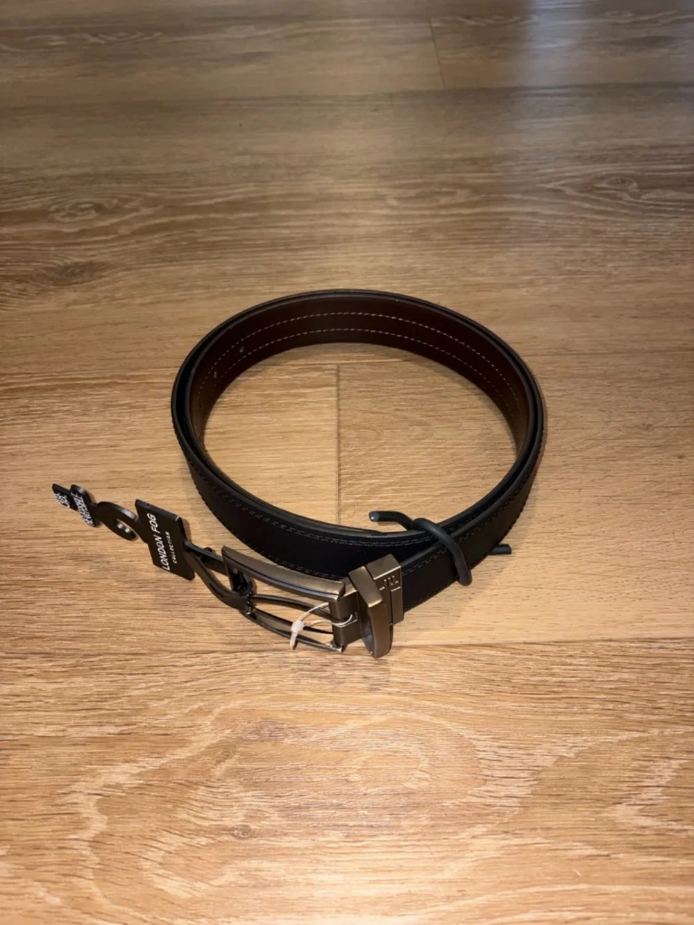 London Fog Collection Belt Mens Size 38 Black Brown Reversible New